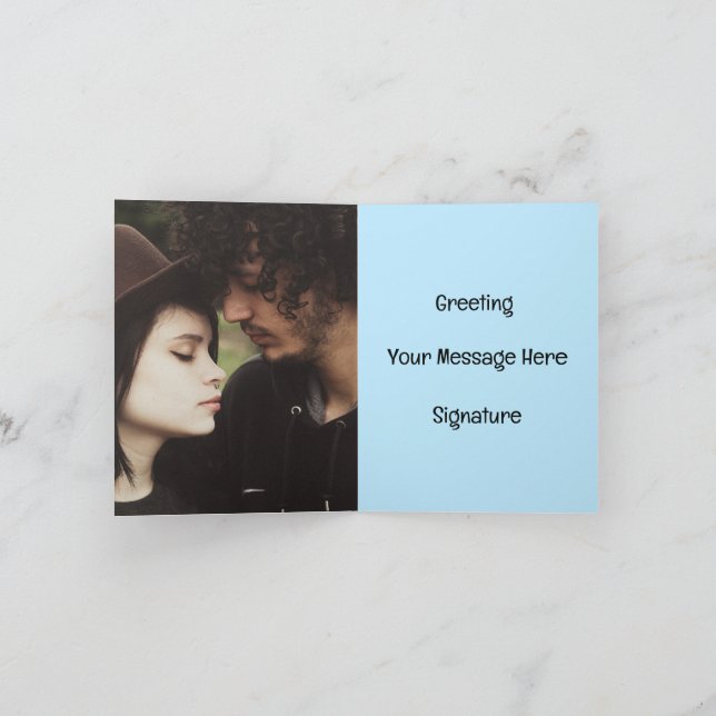 Foto personalizada do Cartão de Dia do Namorados R (Interior)