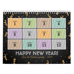 Foto Personalizada Do Modelo De Calendário Da Fam