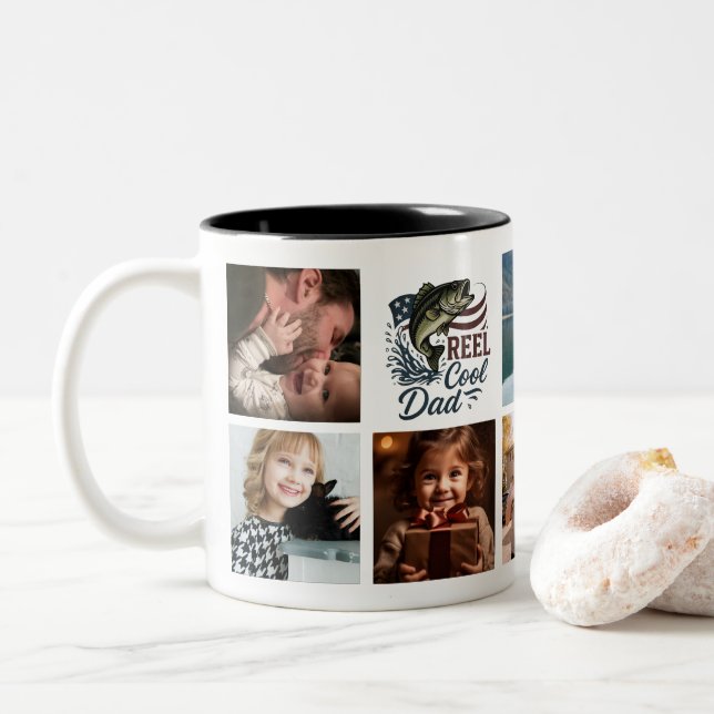 Foto personalizada do Pai Reel Legal, caneca de pe (Com Donut)