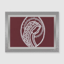 Foto personalizada do quadro de borda prateada S.