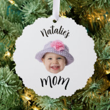 Foto Personalizada do Rosto do Bebê Nome Nova Mãe
