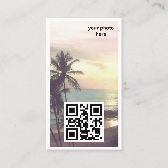 Foto personalizada e cartão de visita QR (Frente)