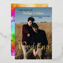 Foto personalizada e casamento com gay arco-íris
