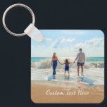 Foto personalizada e Chaveiro de texto para o Desi<br><div class="desc">Foto e texto personalizados - Design único - Família personalizada/amigos ou presente pessoal - Adicione seu texto e foto - Redimensionar e mover elementos com a ferramenta de personalização!</div>