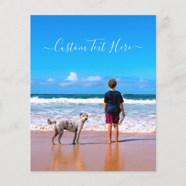 Foto personalizada e folheto de texto seu próprio  (Frente)