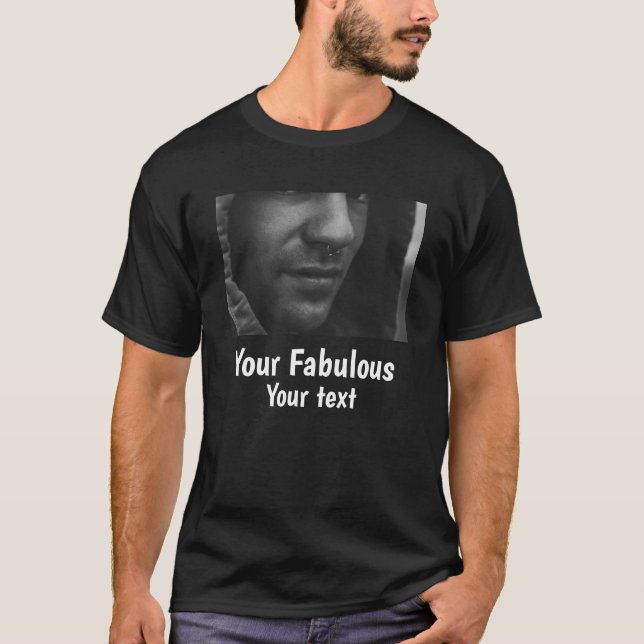  Foto personalizada e T-Shirt de texto (Frente)