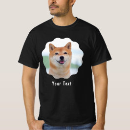 Foto personalizada e texto - Camisa preta personal