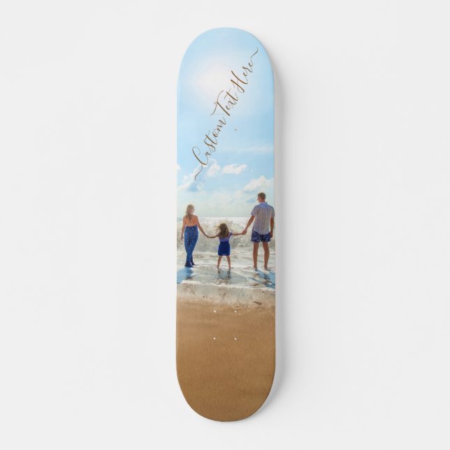 Foto personalizada e texto skate seu próprio Desig (Frente)