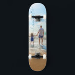 Foto personalizada e texto skate seu próprio Desig<br><div class="desc">Foto e texto personalizados - Design único - Família personalizada/amigos ou presente pessoal - Adicione seu texto e foto - Redimensionar e mover elementos com a ferramenta de personalização!</div>