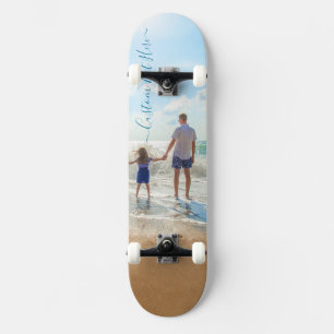 Foto personalizada e texto skate seu próprio Desig