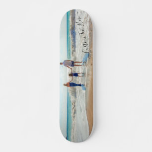 Foto personalizada e texto skate seu próprio Desig