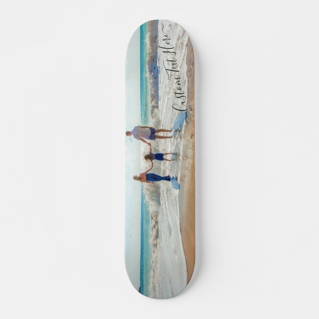 Foto personalizada e texto skate seu próprio Desig (Frente)