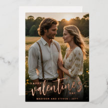 Foto Personalizada Feliz Dia dos Namorados Elegant