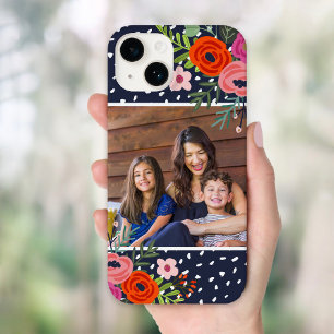 Foto Personalizada Floral e Pontos Brilhante