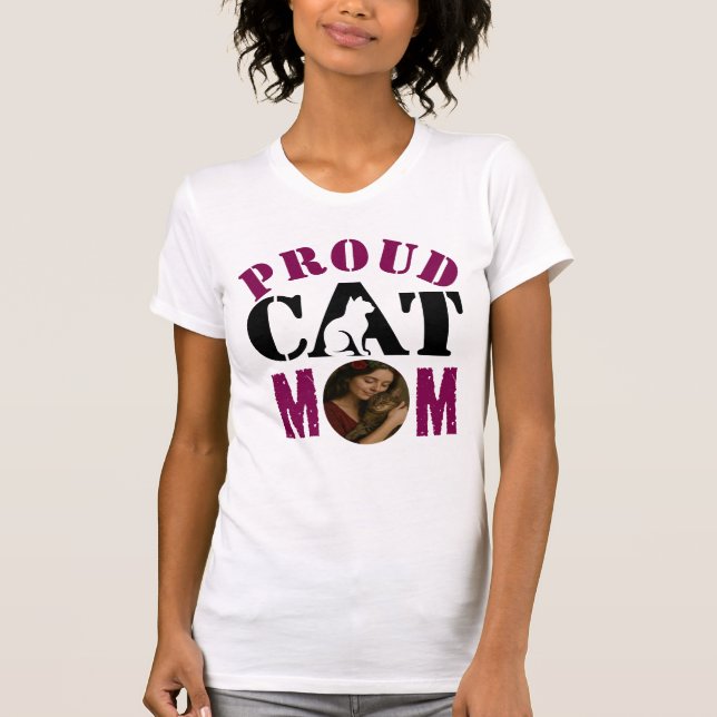 Foto Personalizada Gato Orgulhoso Camisa Mãe (Frente)