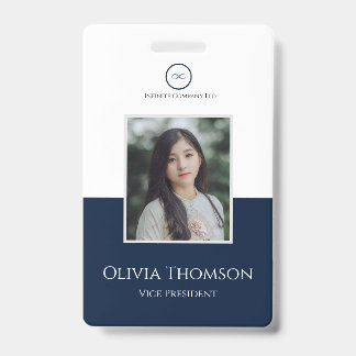 Foto personalizada, logotipo, Crachá de nome