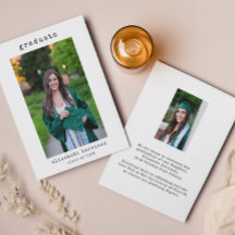 Foto personalizada minimalista | Anúncio de gradua