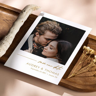 Foto personalizada minimalista Salvar o cartão de 