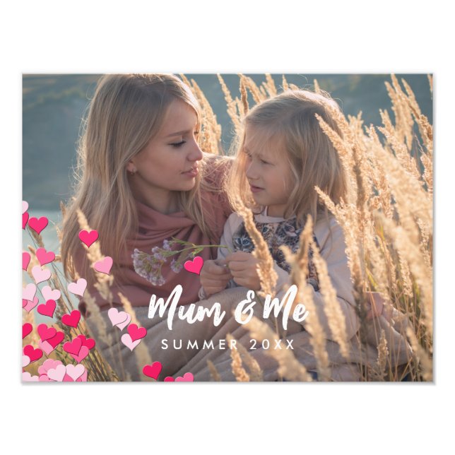 Foto Personalizada Moderna Escrevendo Corações Ros (Frente)