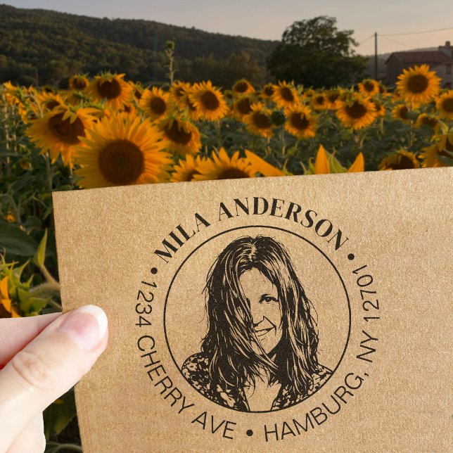 Foto personalizada, nome e carimbo de endereço de  (Criador carregado)