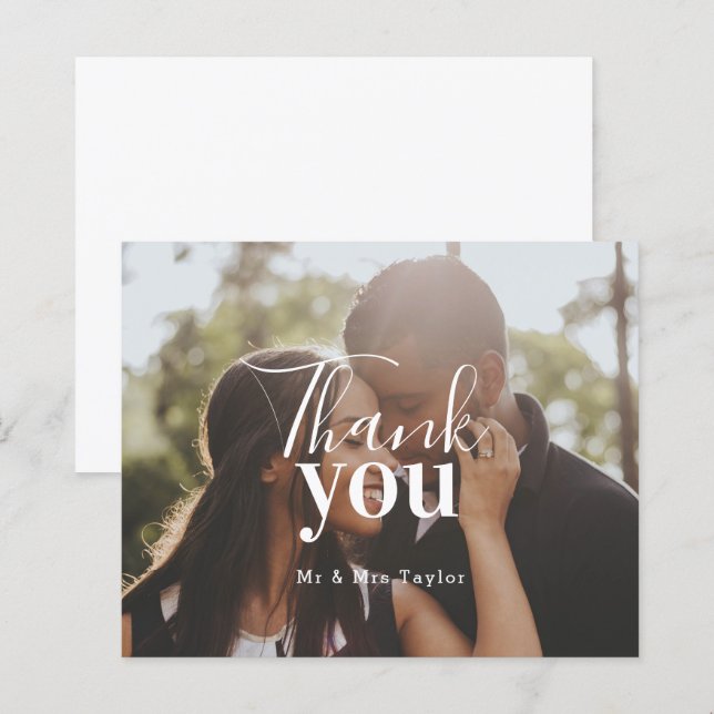 Foto personalizada Obrigado (Frente/Verso)