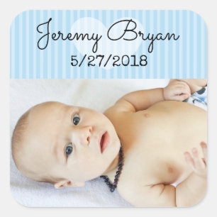 Foto personalizada para bebê adesivos Blue Heart S
