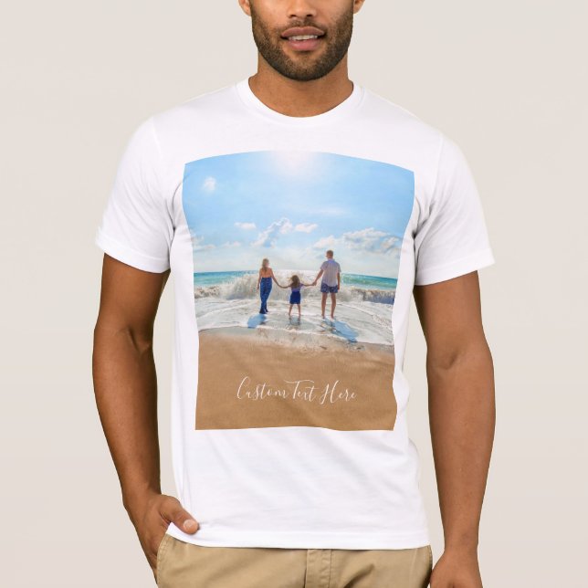 Foto personalizada personalizada e T-Shirt de text (Frente)
