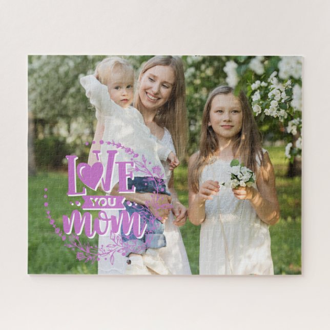 Foto Personalizada | Quebra-Cabeça Amo Você Mamãe (Horizontal)