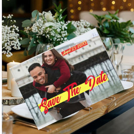 Foto personalizada Salvar o convite de data