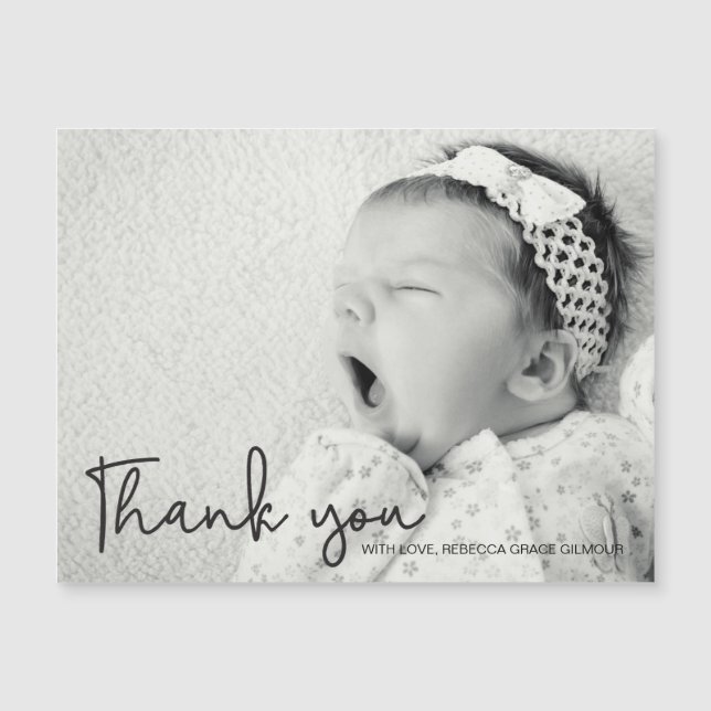 Foto Personalizada Simples Obrigado Da Menina (Frente)