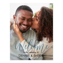 Foto personalizada - Sinal de casamento moderno az