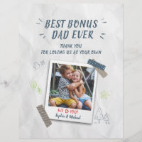 Foto personalizada Stepdad do Dia de os pais de Me
