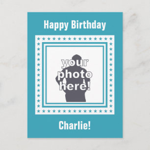 FOTO PERSONALIZADA, TEXTO & COR cartão postal / me