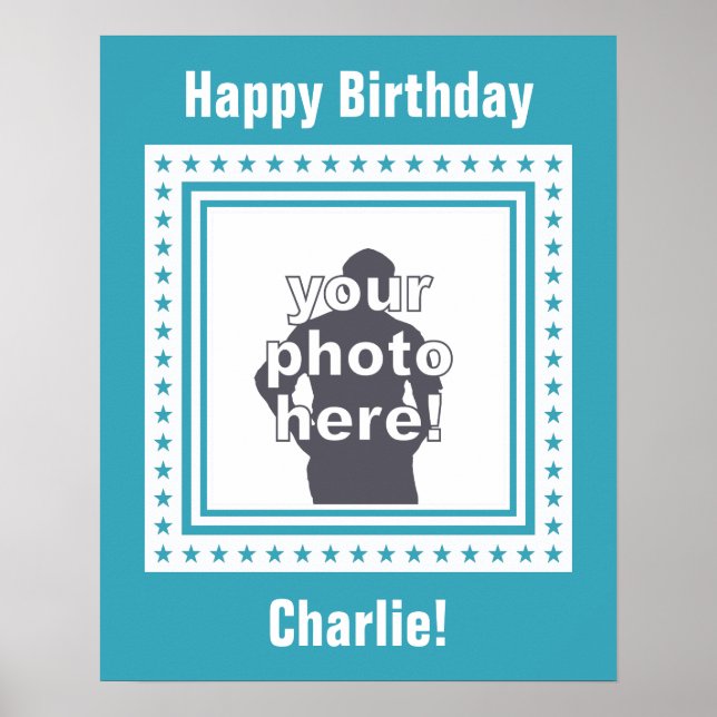 FOTO PERSONALIZADA, TEXTO E poster DE COR (Frente)