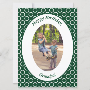 Foto personalizada verde e branca Vovô Aniversário