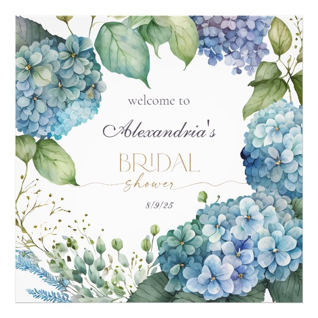 Foto Personalizar Hydrangeas Azuis do Chá de panela Bem (Frente)