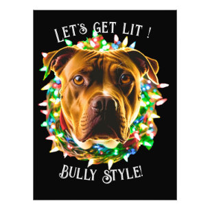 Foto Personalizar Natal Engraçado Pitbully