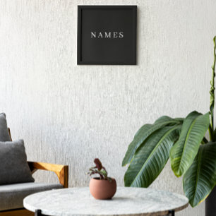 Foto Personalizar preto simples adicione seu nome legan