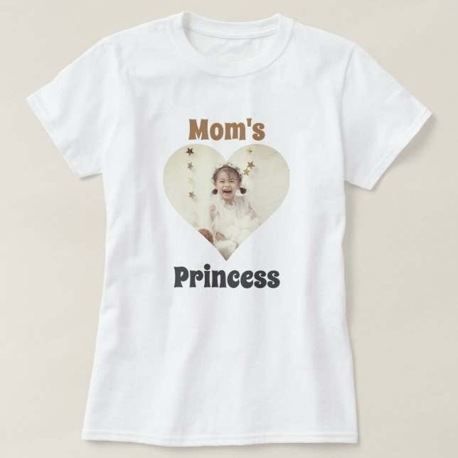 Foto personalizável da princesa T-Shirt (Frente do Design)