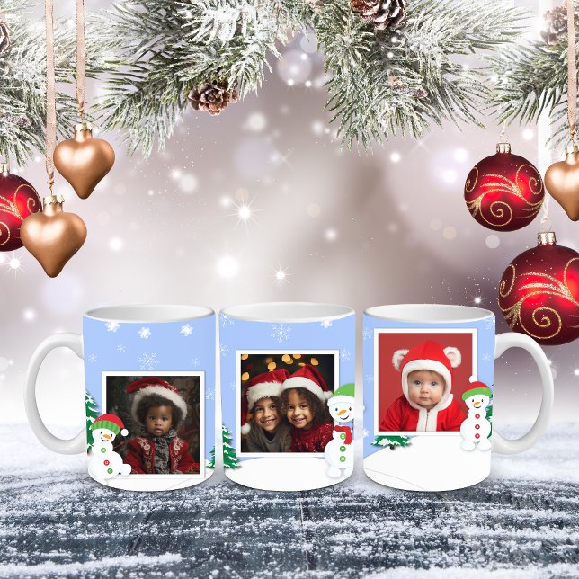 Foto personalizável de caneca de Natal, 11 oz (Criador carregado)