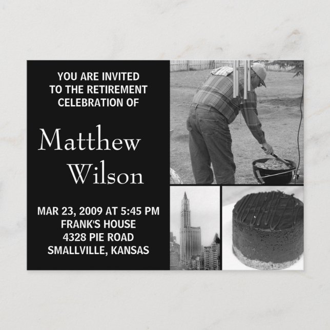 Foto personalizável do Convite de festas de reform (Frente)