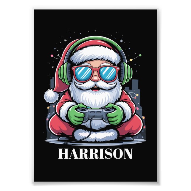 Foto Personalized Christmas Video Game Santa Xmas  (Frente)