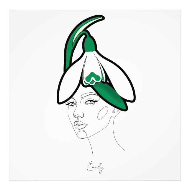 Foto Personalized January Birth Flower Portrait (Frente)