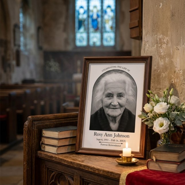 Foto Personalized Memorial Funeral Photo Poster (Criador carregado)