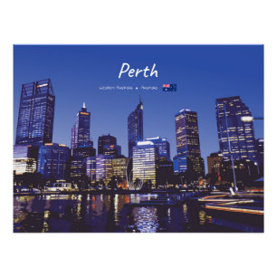 Foto Perth, Austrália - Silhueta da Cidade à Noite