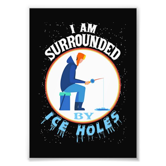 Foto Pesca de gelo Estou cercado por buracos de gelo (Frente)