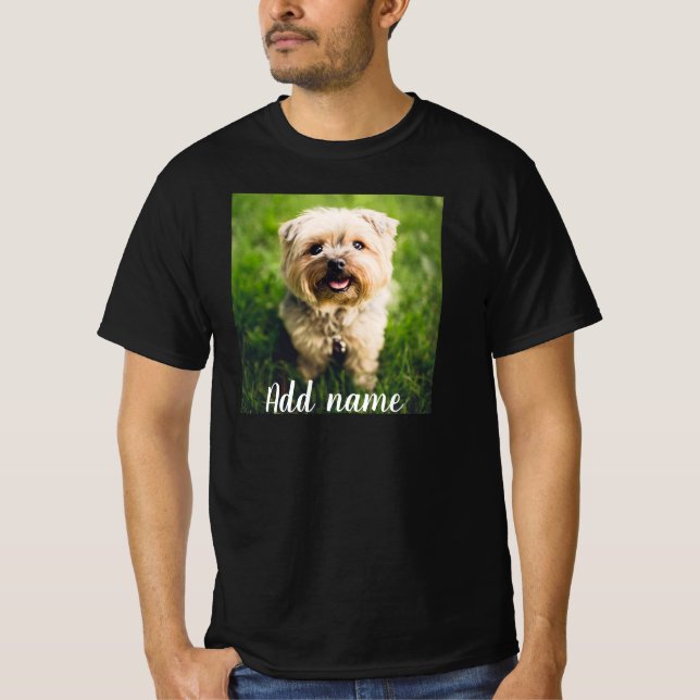 Foto Pet Personalizada E Nome T-Shirt (Frente)