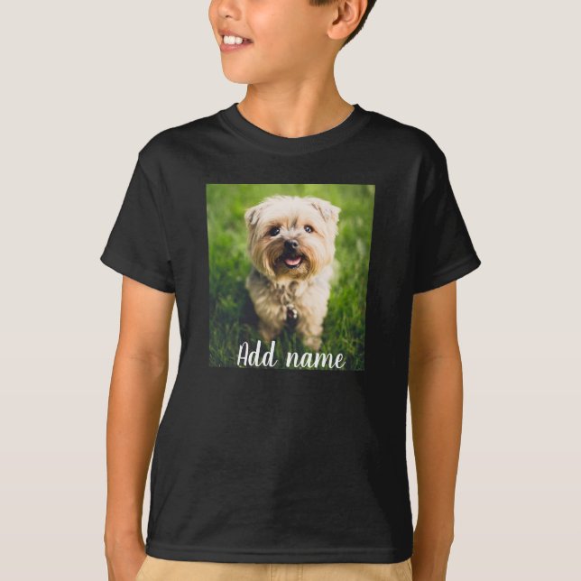 Foto Pet Personalizada E Nome T-Shirt (Frente)