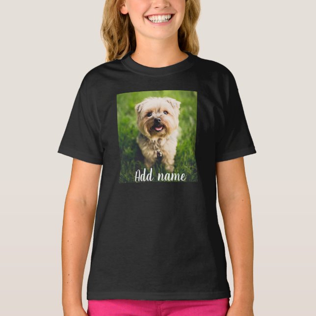 Foto Pet Personalizada E Nome T-Shirt (Frente)