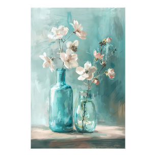 Foto Petais e Porcelana: Farmhouse Rosa Vase Watercolor